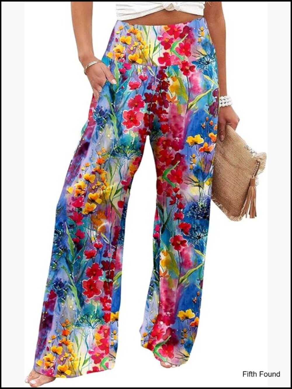 Wide Leg Palazzo Lounge Pants with Pockets High Waist Flowy - Picture 1 of 6